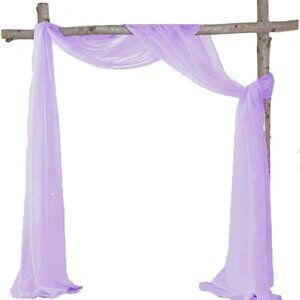 Lavender Purple 100% Chiffon Arch Ceremony Backdrop 30" x 6 Yards for Wedding